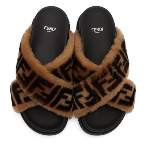 fendi fur slides womens|fendi slides sale cettire.